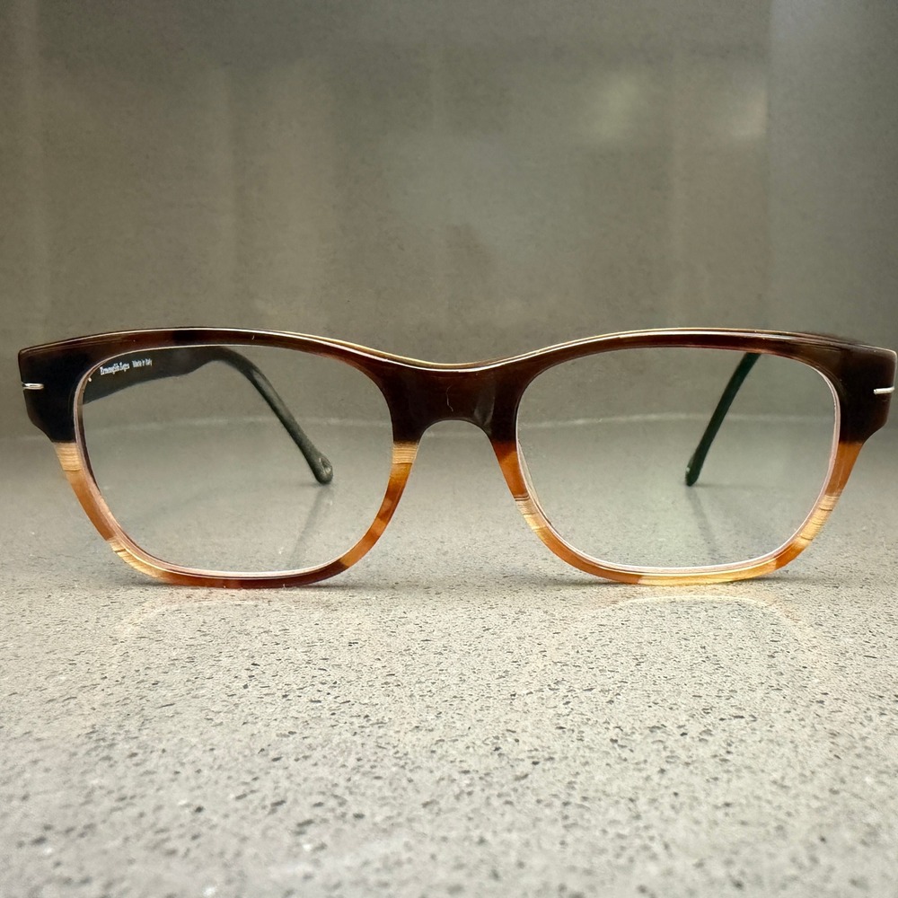 Ermenegildo Zegna Eyeglass Frames Brown Tortoise Italy 51-18-135